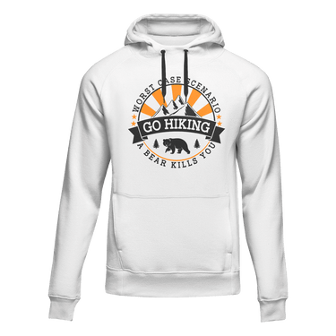 Hiking Worst Case Scenario Adult Fleece Hooded Sweatshirt